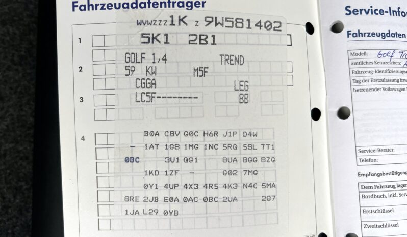VW GOLF VI 1.4 MPI 80KM TRENDLINE – KLIMA – FABRYCZNY LAKIER – NIEMCY full