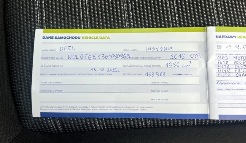 OPEL INSIGNIA A 2.0 CDTI 170KM – AUTOMAT – SPORTY – BI-XENON – KAMERA – NOWY ROZRZĄD full