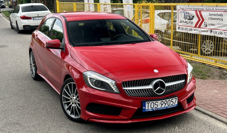 MERCEDES W176 A180 122KM – PAKIET AMG – SKÓRA + ALCANTARA – BI-XENON – LED full